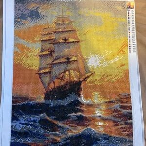 Diamond Art Of Boat On The Sea 40x50 Cm